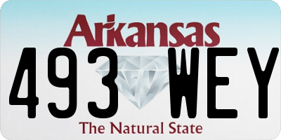 AR license plate 493WEY