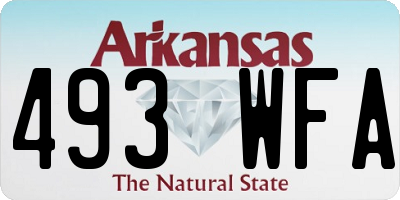 AR license plate 493WFA