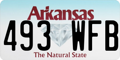 AR license plate 493WFB