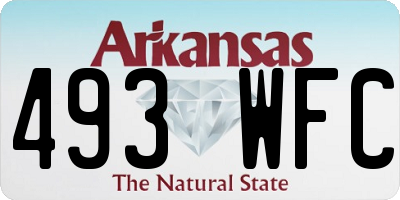 AR license plate 493WFC