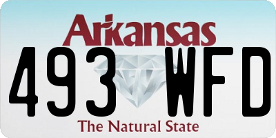 AR license plate 493WFD