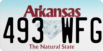 AR license plate 493WFG