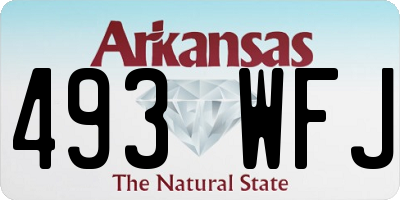 AR license plate 493WFJ