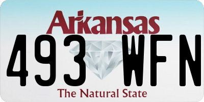 AR license plate 493WFN