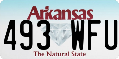 AR license plate 493WFU