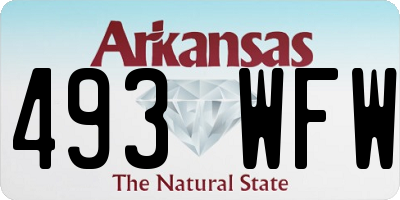 AR license plate 493WFW