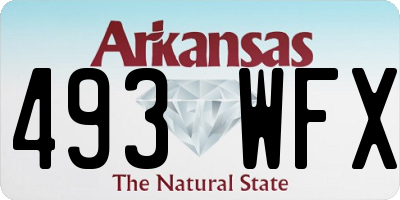 AR license plate 493WFX