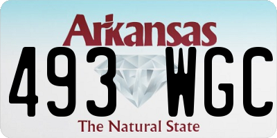 AR license plate 493WGC