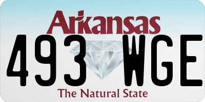 AR license plate 493WGE