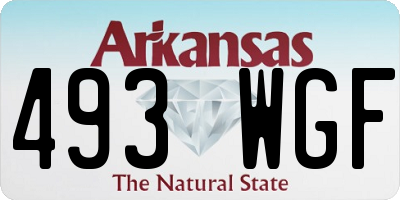 AR license plate 493WGF