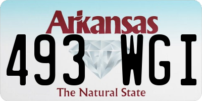 AR license plate 493WGI