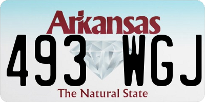 AR license plate 493WGJ