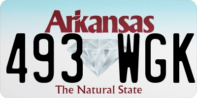 AR license plate 493WGK