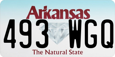 AR license plate 493WGQ
