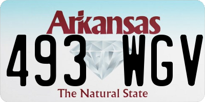 AR license plate 493WGV