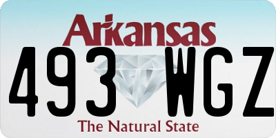 AR license plate 493WGZ