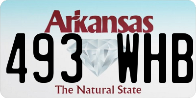 AR license plate 493WHB