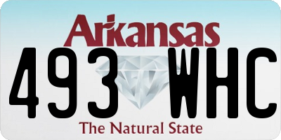 AR license plate 493WHC