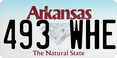 AR license plate 493WHE