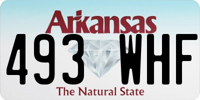 AR license plate 493WHF