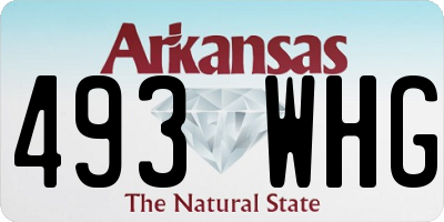 AR license plate 493WHG