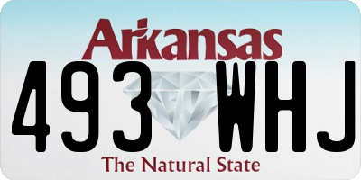AR license plate 493WHJ