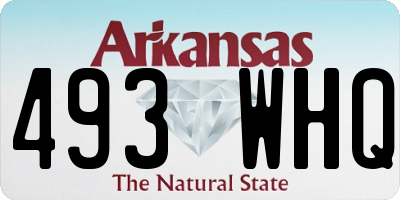 AR license plate 493WHQ