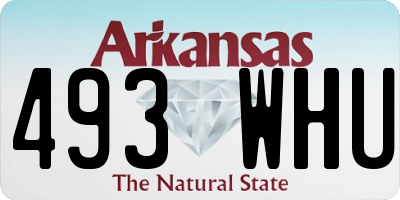 AR license plate 493WHU