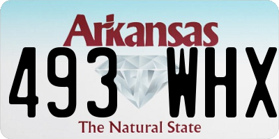 AR license plate 493WHX