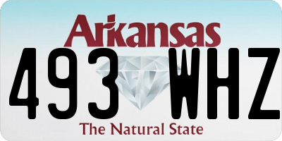 AR license plate 493WHZ
