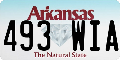 AR license plate 493WIA