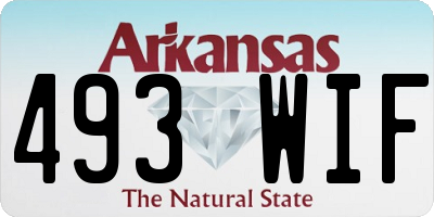 AR license plate 493WIF
