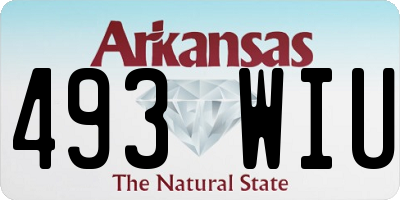 AR license plate 493WIU