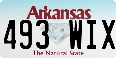 AR license plate 493WIX