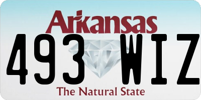AR license plate 493WIZ
