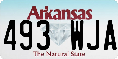 AR license plate 493WJA