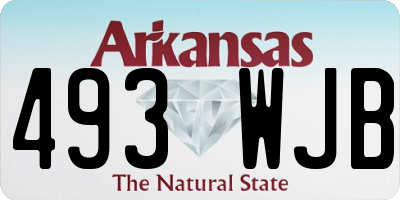 AR license plate 493WJB