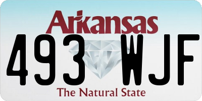 AR license plate 493WJF