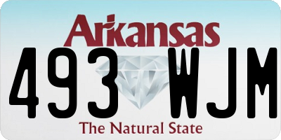 AR license plate 493WJM