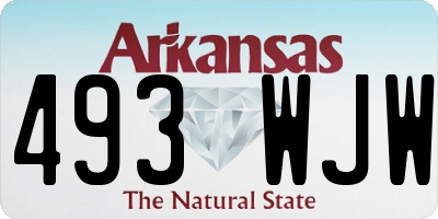 AR license plate 493WJW