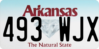 AR license plate 493WJX