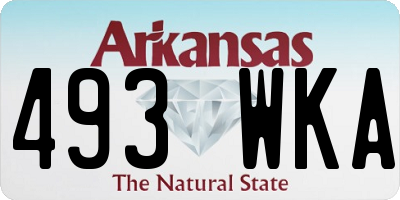 AR license plate 493WKA