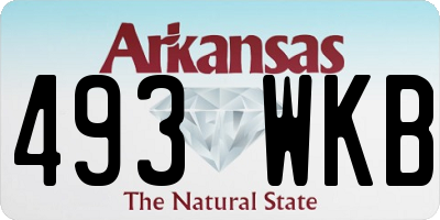 AR license plate 493WKB