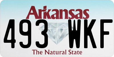 AR license plate 493WKF