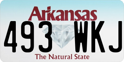 AR license plate 493WKJ
