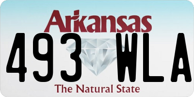AR license plate 493WLA