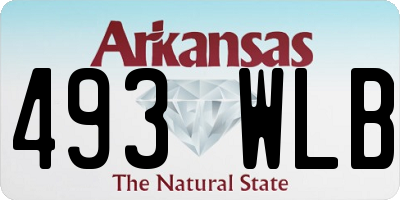 AR license plate 493WLB