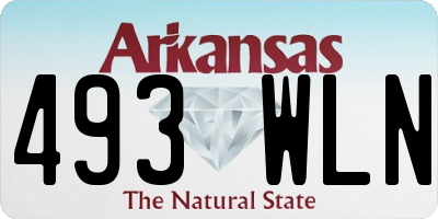 AR license plate 493WLN