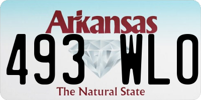 AR license plate 493WLO