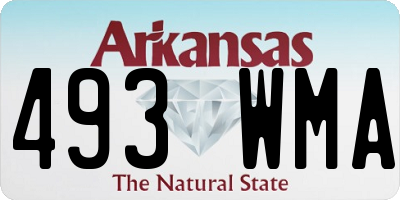 AR license plate 493WMA